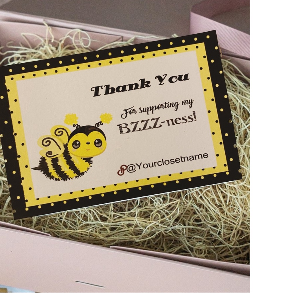 New Bee  100 Poshmark closet Thank You Card - Picture 3 of 9